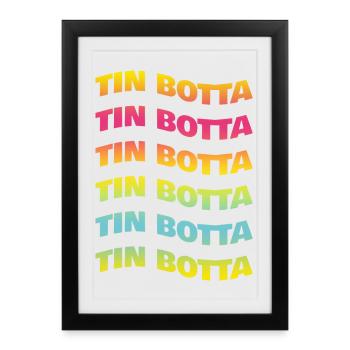 T-shirt tin botta maglieta gift idea - Framed poster (27 × 37 cm) - black - Front