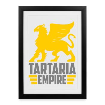 Empire de Tartarie | Couleurs modifiables - Affiche encadrée (27 × 37 cm) - noir - Devant