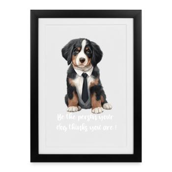 Bernese mountain dog - Framed poster (27 × 37 cm) - black - Front