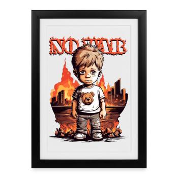 Pas de guerre ! - Affiche encadrée (27 × 37 cm) - noir - Devant