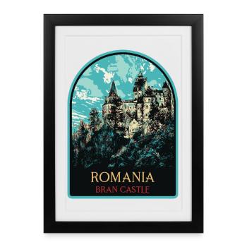 Explorez le mystère du château de Bran - Affiche encadrée (27 × 37 cm) - noir - Devant