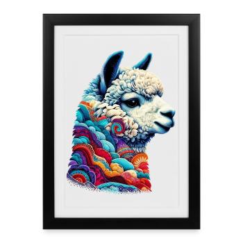 Alpaga - Affiche encadrée (27 × 37 cm) - noir - Devant