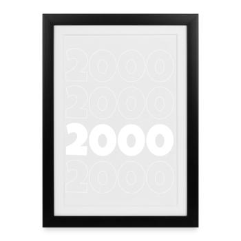 2000 Jahrgang - Gerahmtes Poster (27 × 37 cm) - Schwarz - Vorne