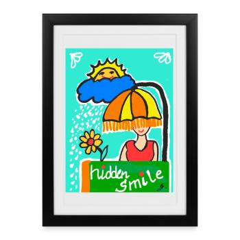 EC Femme I Dictons positifs I Fête des mères I Vacances - Affiche encadrée (27 × 37 cm) - noir - Devant