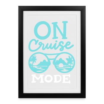 Kreuzfahrt Urlaub - Gerahmtes Poster (27 × 37 cm) - Schwarz - Vorne