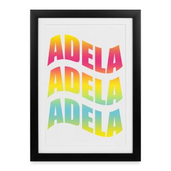 Adela wave effect t-shirt wave effect t-shirt - Framed poster (27 × 37 cm) - black - Front