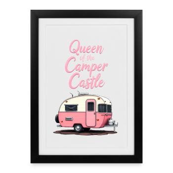 Queen Of The Camper Castle, RV Girl - Framed poster (27 × 37 cm) - black - Front