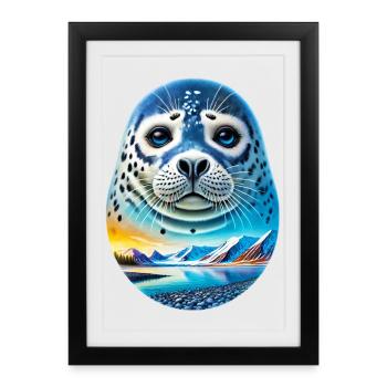 Seal - Framed poster (27 × 37 cm) - black - Front