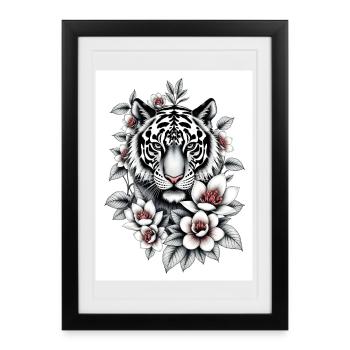 The Tiger never sleeps - Framed poster (27 × 37 cm) - black - Front