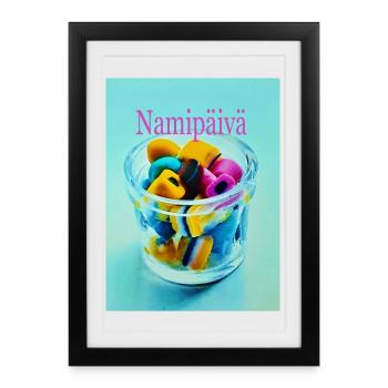 Journée des bonbons - Affiche encadrée (27 × 37 cm) - noir - Devant