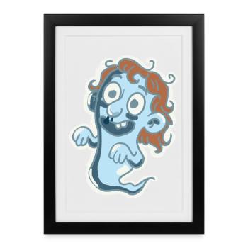 Cuticle the Ghost - Framed poster (27 × 37 cm) - black - Front