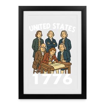 Historical United States Grouping - Framed poster (27 × 37 cm) - black - Front