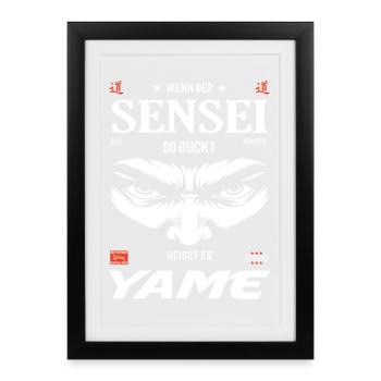 Sensei Evil Eye – Yame Design - Framed poster (27 × 37 cm) - black - Front