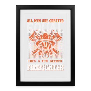 Fireman - Framed poster (27 × 37 cm) - black - Front