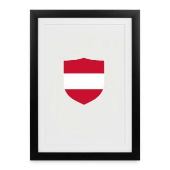 Autriche - Mon pays - Ma maison - Affiche encadrée (27 × 37 cm) - noir - Devant