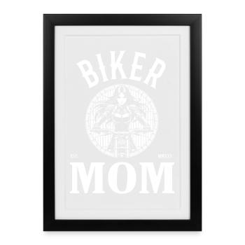 Biker Mom Design – Freedom & Pride - Framed poster (27 × 37 cm) - black - Front