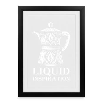 Coffee Pot Design – Liquid Inspiration - Framed poster (27 × 37 cm) - black - Front