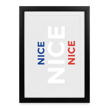 Le souvenir cool de Nice - Affiche encadrée (27 × 37 cm) - noir - Devant