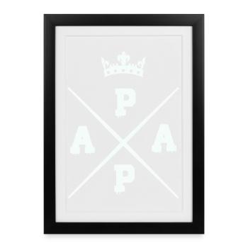 Crossing Dad Crown Logo - Framed poster (27 × 37 cm) - black - Front