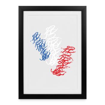 Strasbourg Street Art Day Graffiti T-Shirt - Affiche encadrée (27 × 37 cm) - noir - Devant