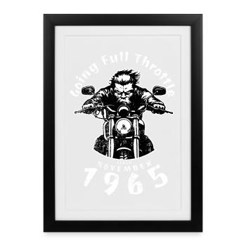 60. Geburtstag Going Full Throttle Since 11/1965 - Framed poster (27 × 37 cm) - black - Front