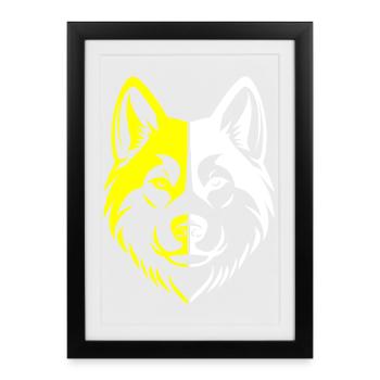Akita dog - Framed poster (27 × 37 cm) - black - Front