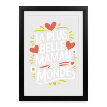 The Most Beautiful Mom in the World - Framed poster (27 × 37 cm) - black - Front