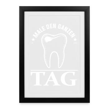 Molar Design – Paint All Day - Framed poster (27 × 37 cm) - black - Front