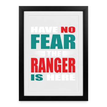 Have no Fear the Ranger is here Outfit - Framed poster (27 × 37 cm) - black - Front