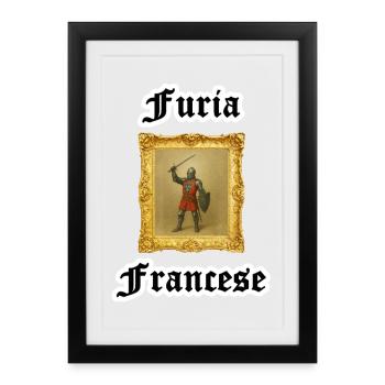 Furia Francese - Affiche encadrée (27 × 37 cm) - noir - Devant