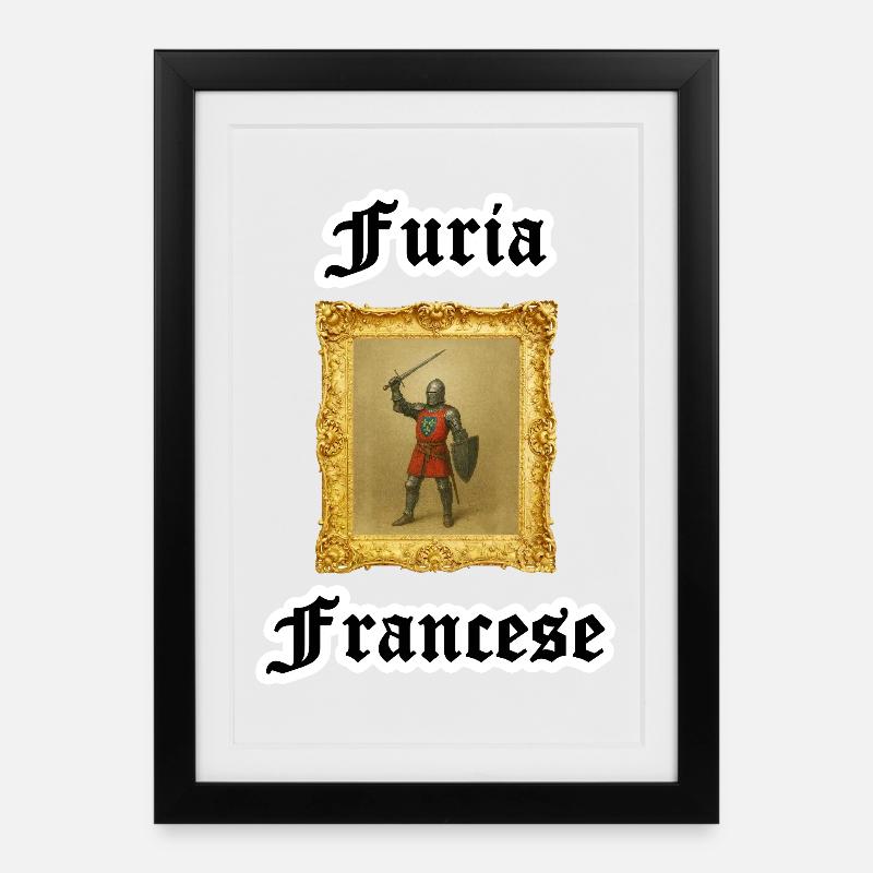Furia Francese - Gerahmtes Poster (27 × 37 cm) - Schwarz