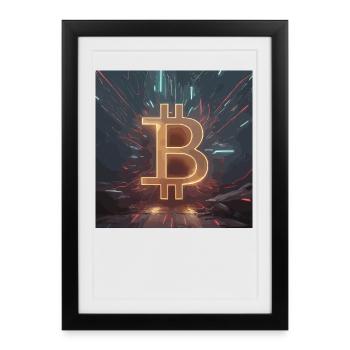 Bitcoin Power Development – Dynamic Energy - Framed poster (27 × 37 cm) - black - Front