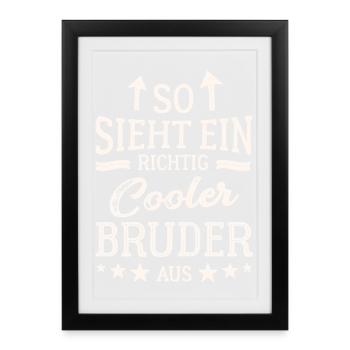 This is what a really cool brother looks like - Framed poster (27 × 37 cm) - black - Front