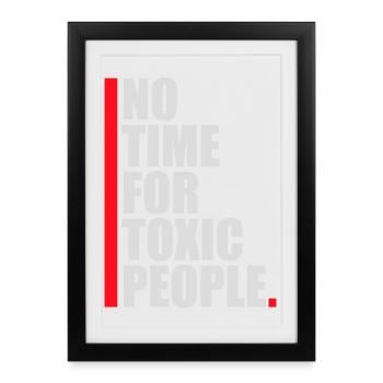 No Time Toxic People Boundaries Self Care Saying - Framed poster (27 × 37 cm) - black - Front