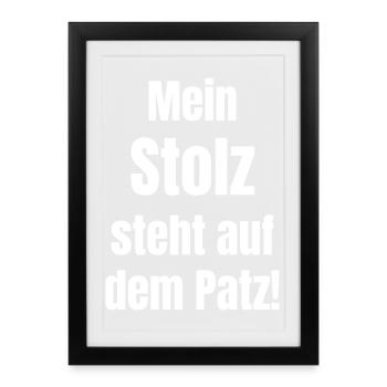 Ma fierté est sur la place - Affiche encadrée (27 × 37 cm) - noir - Devant