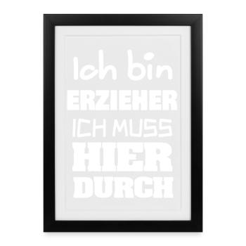 Educator - Framed poster (27 × 37 cm) - black - Front
