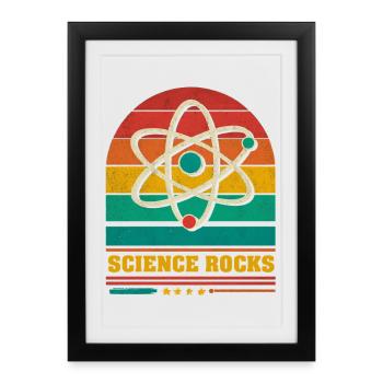 Science in the rainbow atom - Framed poster (27 × 37 cm) - black - Front