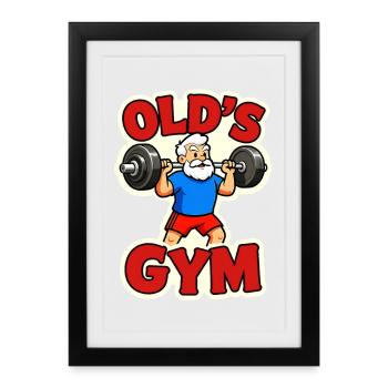 Salle de sport de l’Ancien - Affiche encadrée (27 × 37 cm) - noir - Devant