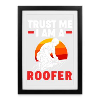 Roofer - Framed poster (27 × 37 cm) - black - Front