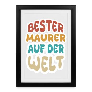 Nomination comme maçon - Affiche encadrée (27 × 37 cm) - noir - Devant