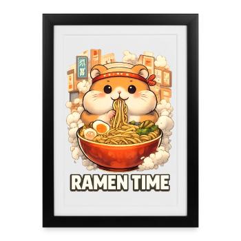 Ramen Hamster - Framed poster (27 × 37 cm) - black - Front