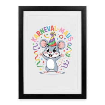 SOURIS DE CARNAVAL - Affiche encadrée (27 × 37 cm) - noir - Devant