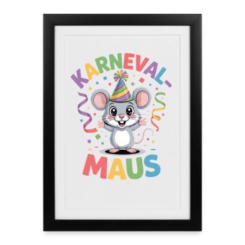 Costume de la souris de carnaval - Affiche encadrée (27 × 37 cm) - noir - Devant