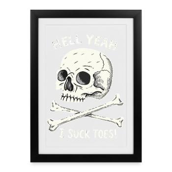 Skull and Bones Toe Fetish - Framed poster (27 × 37 cm) - black - Front