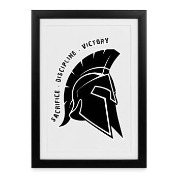 Epic Victory Spartan Helmet - Framed poster (27 × 37 cm) - black - Front