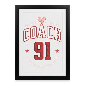 Anniversaire d’entraîneur de tennis 1991, Sélection du meilleur entraîneur - Affiche encadrée (27 × 37 cm) - noir - Devant