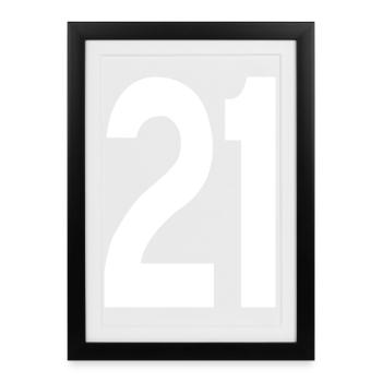 21 Number - Framed poster (27 × 37 cm) - black - Front