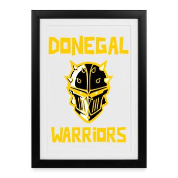 Donegal Warriors Irlande - Affiche encadrée (27 × 37 cm) - noir - Devant