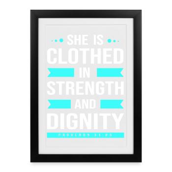 Bible Verse Chapter 31 Bible Proverb Jesus Christ - Framed poster (27 × 37 cm) - black - Front