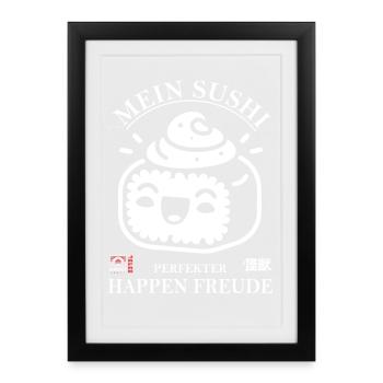 my sushi - perfect bite of joy. - Framed poster (27 × 37 cm) - black - Front